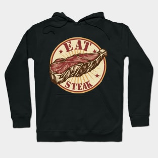 Eat Steak, Retro. Hoodie